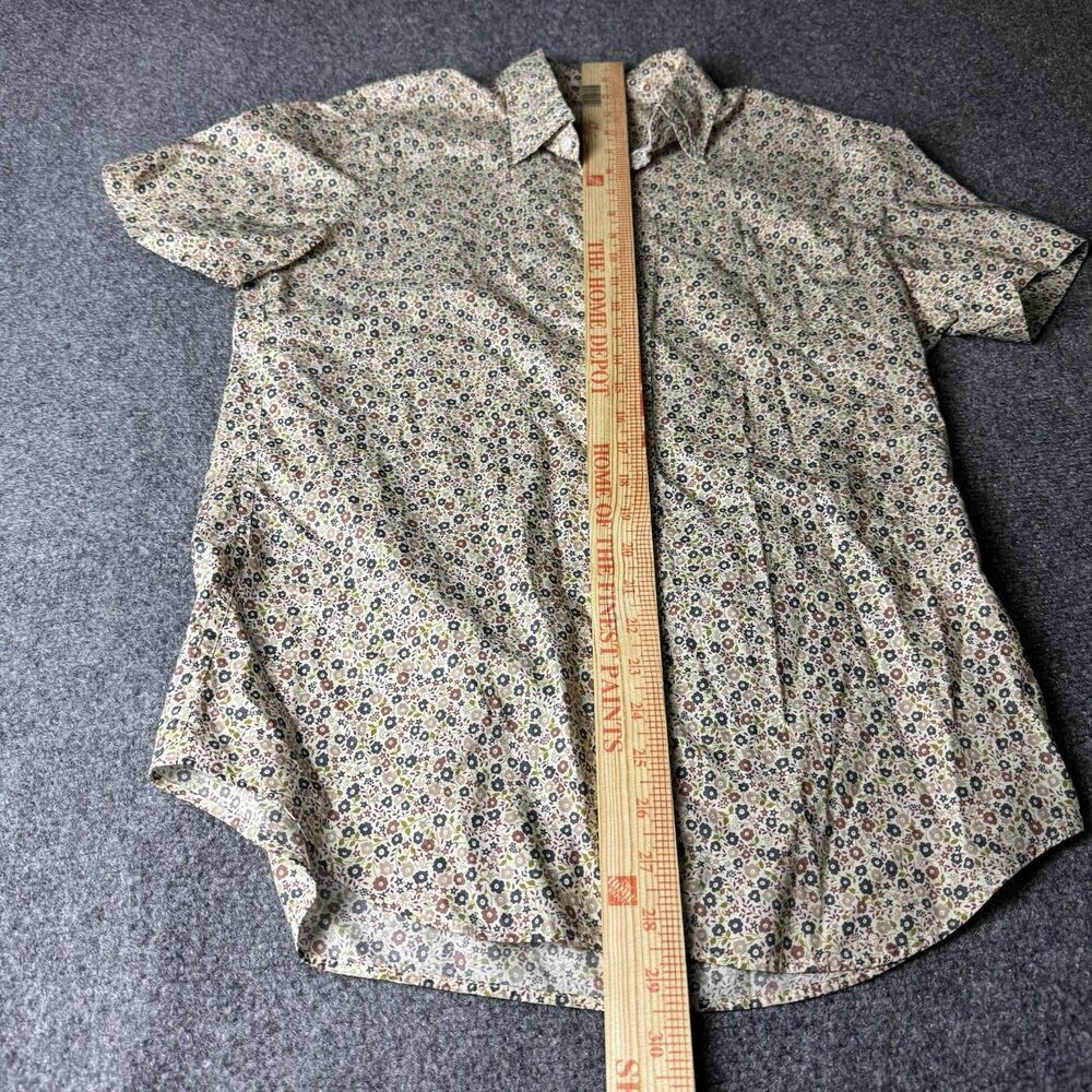 J.Crew Liberty Art Fabric Speckle Flower Floral Slim Short Sleeve Button Shirt - Picture 7 of 7